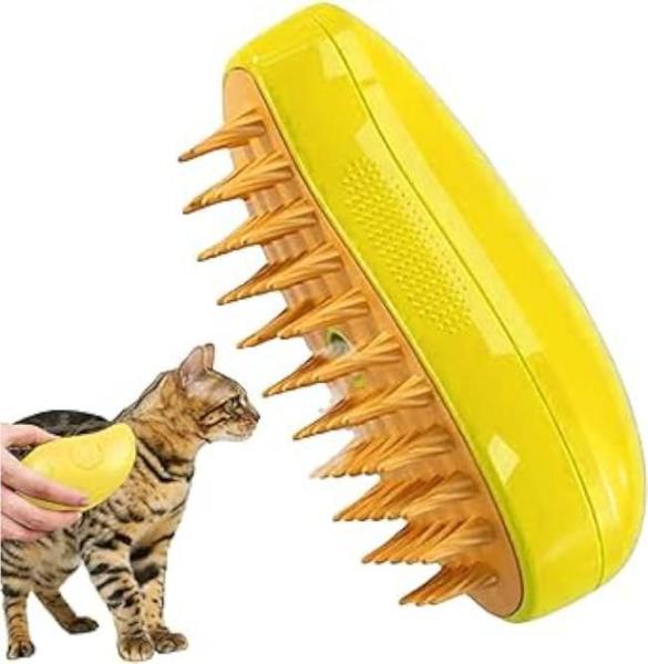 Imagem de Super Escova Silicone Vaporizada Cães Gatos Inteligente Pelo