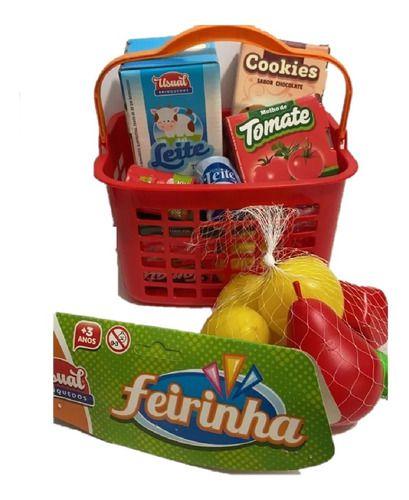 Imagem de Super Feirinha Infantil De Brinquedo 13 Pcs Usual Brinquedos