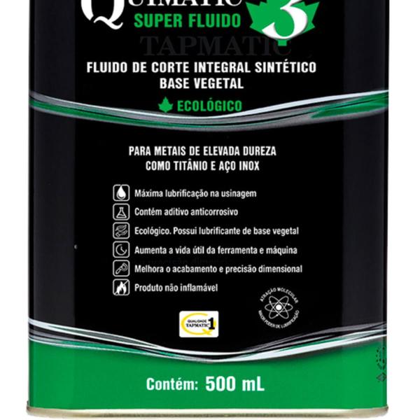 Super Fluido para Corte de Metais de Elevada Dureza Quimatic 3 500ml - AH1 - TAPMATIC Imagem de Super Fluido para Corte de Metais de Elevada Dureza Quimatic 3 500ml - AH1 - TAPMATIC