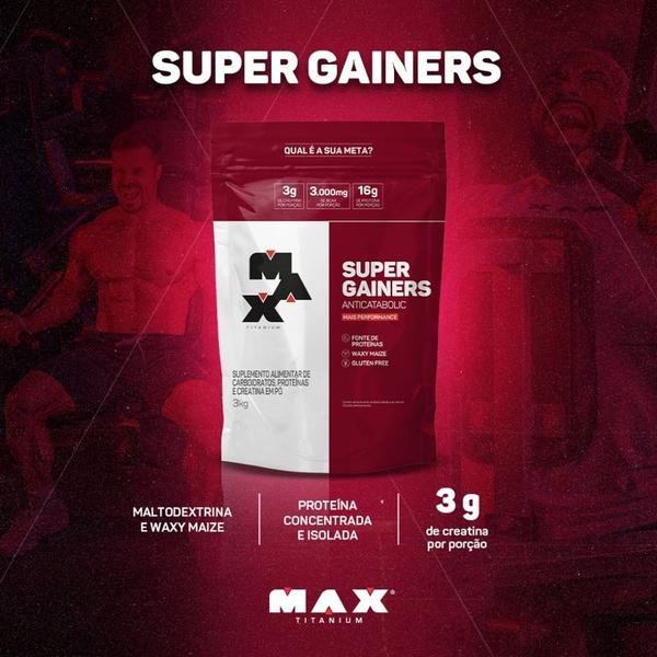 Imagem de Super Gainers (3kg) - Sabor: Morango