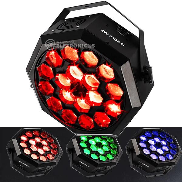 Imagem de Super Globo Moving 18 Led Rgbw Mistura De Cores 200w Laser Profissional WS3314