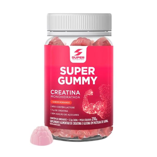 Imagem de Super Gummy Creatina Monohidratada Sabor Morango com 60 Gomas