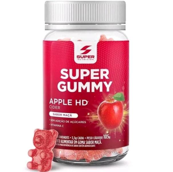 Super Gummy Sabor Maçã Cider HD 30 Gomas - Shopping Natural Imagem de Super Gummy Sabor Maçã Cider HD 30 Gomas