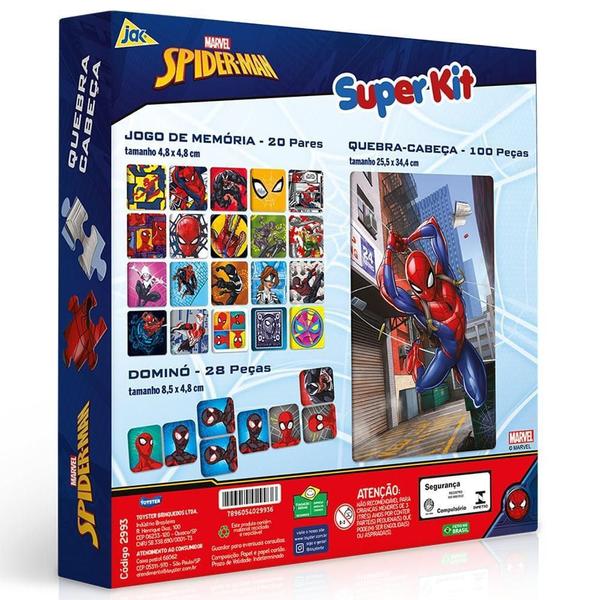 Imagem de Super Kit Homem Aranha Com 3 Jogos - Toyster