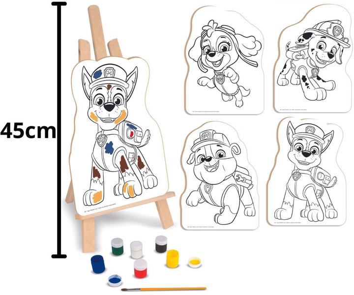 Imagem de Super Kit Pintura Da Patrulha Canina Paw Patrol Educativo Infantil Em Madeira Para Pequenos Artistas