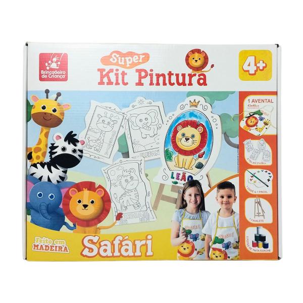 Imagem de Super Kit Pintura Safari Brinquedo Educativo - Brincadeira de Criança - 4 anos