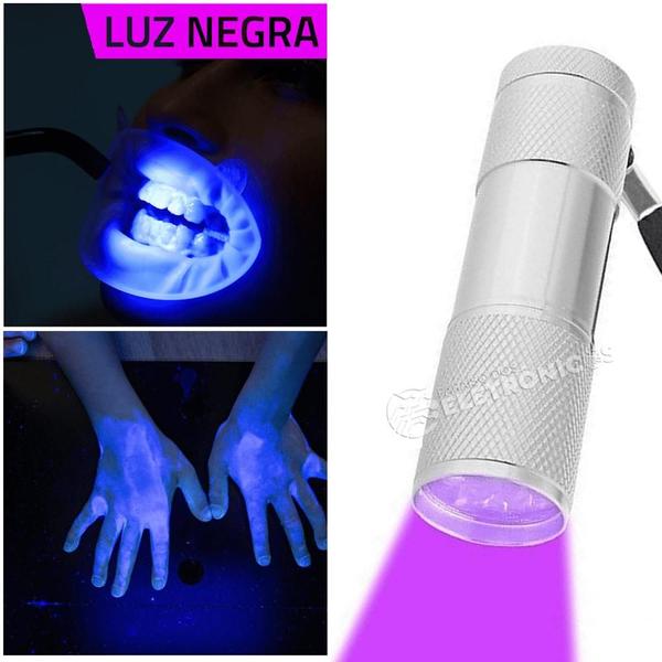 Imagem de Super Lanterna Luz Ultravioleta Para Identificação de Impurezas, Urina e Dinheiro Falso LT406CI