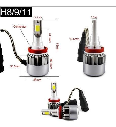 Imagem de Super led 2d c6 h27 6000k 12v 24v carro moto caminhão (par)