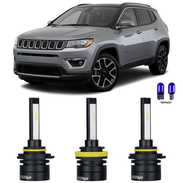 Imagem de Super Led 6000K Farol Baixo Alto Milha Jeep Compass