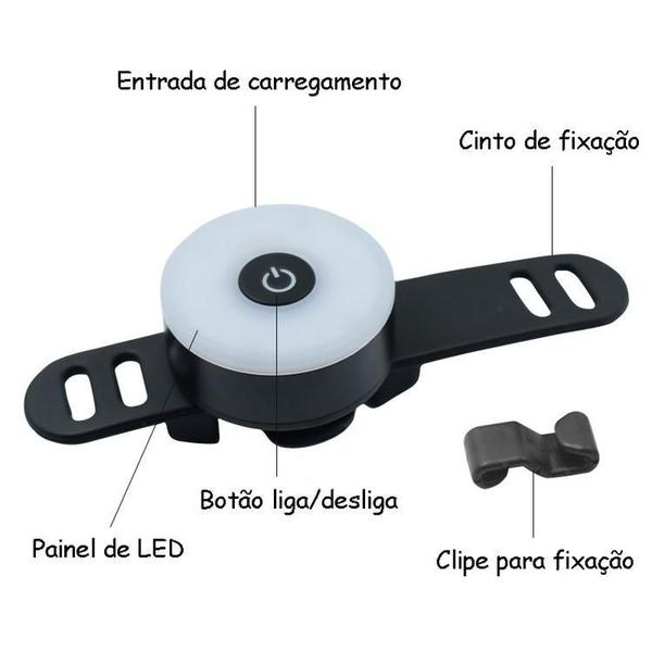 Imagem de Super Led Bike Pisca Lanterna Traseira Pro Light Safe Bicicleta Recarregável Usb