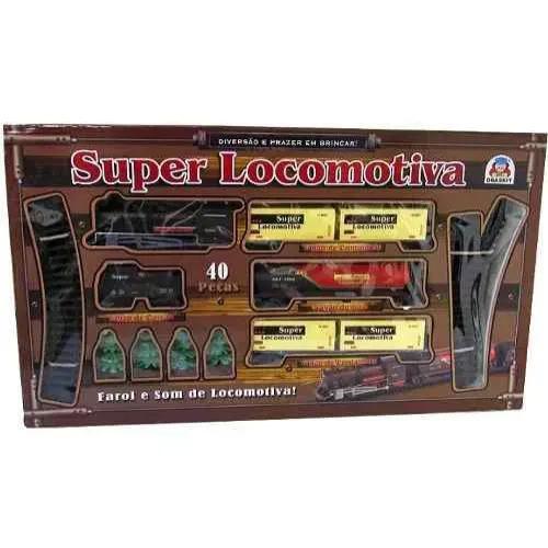 Super Locomotiva Luz Com Som 40 Pçs Trenzinho Braskit Imagem de Super Locomotiva Luz Com Som 40 Pçs Trenzinho Braskit