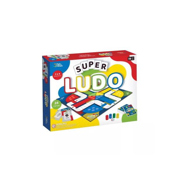 Imagem de Super Ludo  Clássico com 27 Cartas  16 Pinos e1 Dado - Pais e Filhos