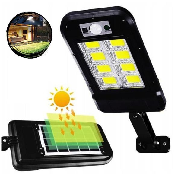Super Luminária Led Solar Com Sensor Presença - Tesla Store Imagem de Super Luminária Led Solar Com Sensor Presença
