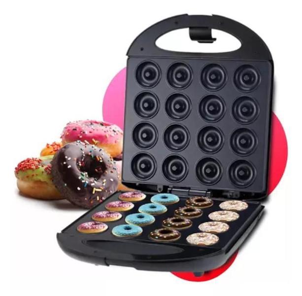 Imagem de Super Máquina De Mini Donuts Elétrica Portatil 16 Furos 110V