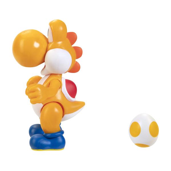 Imagem de SUPER MARIO Action Figure 4 Inch Orange Yoshi Collectible Toy with Egg Accessory , Yellow