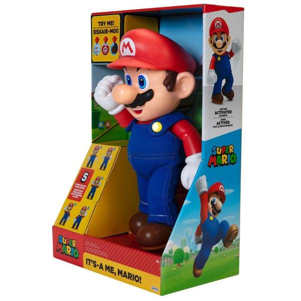 Imagem de Super Mario Boneco Articulado Com Sons E Falas 31cm Brinquedo Infantil- Candide