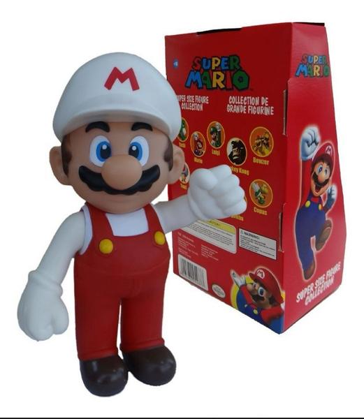 Imagem de Super Mario Branco Fire Bros 64 Original Boneco Grande 23 Cm