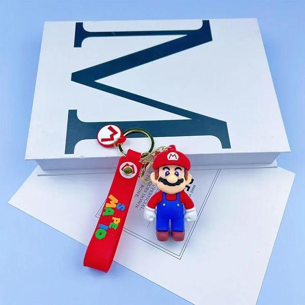 Imagem de Super Mario Bros Chaveiro Conjunto 24 Pçs Bonito Personagem Dos Desenhos Animados Figura De Ação