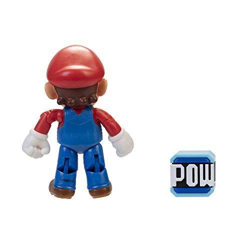 Imagem de SUPER MARIO Collectible Mario 4" Poseable Articulated Action Figure com Acessório POW, Perfeito para Crianças & Colecionadores Iguais! para idades 3+