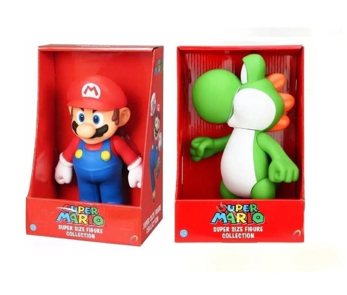 Imagem de Super Mario E Yoshi - Kit 2 Bonecos Grandes