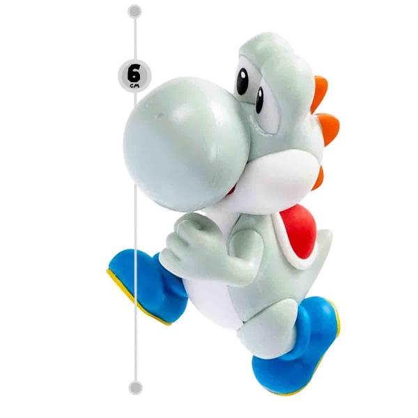 Imagem de Super Mario Mini Boneco Articulado White Yoshi Branco - Candide