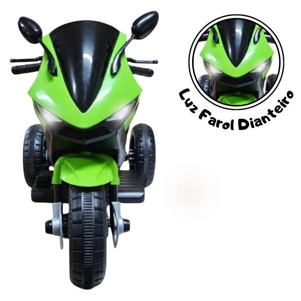 Imagem de Super Mini Moto Elétrica 6v 3 Rodas Som Luz Infantil Bivolt