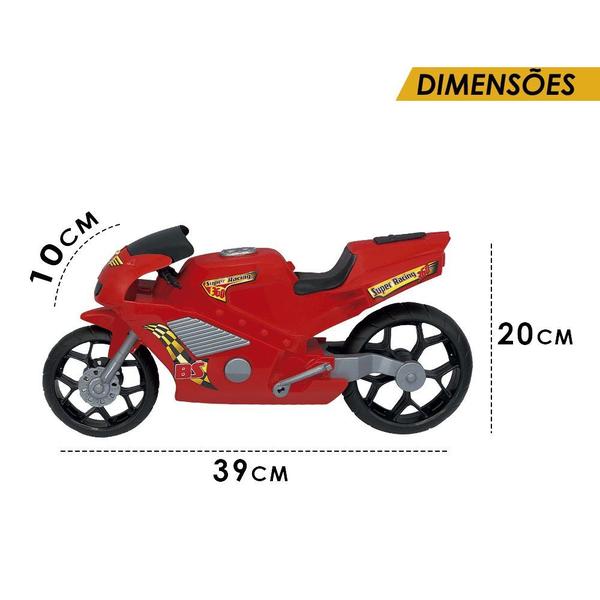 Imagem de Super Moto Esportiva Vermelha Design Realista P/ Crianças