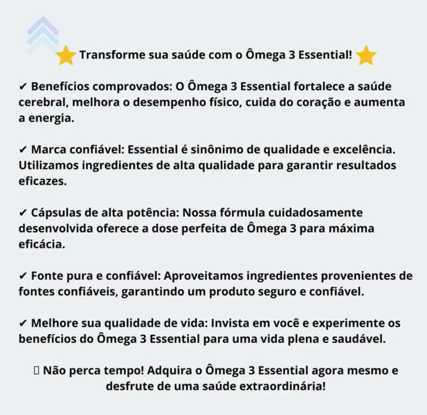 Imagem de Super Ômega 3 Essential Nutrtion 180 Caps Ômega 3 EPA - DHA