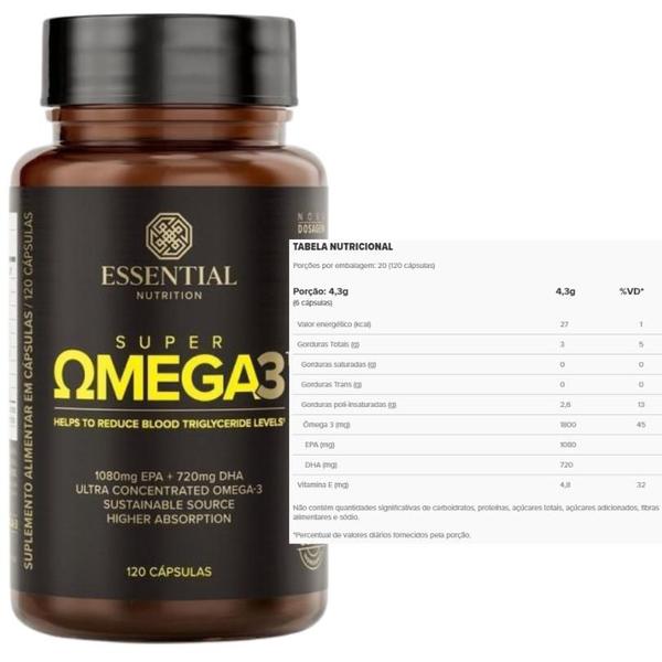 Imagem de Super Omega 3 TG ( 120 caps) 500mg - Essential Nutrition