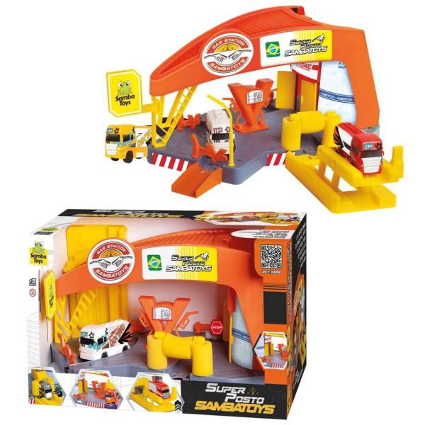 Imagem de Super Posto Carrinhos Caminhão Parking Samba Toys Brinquedos