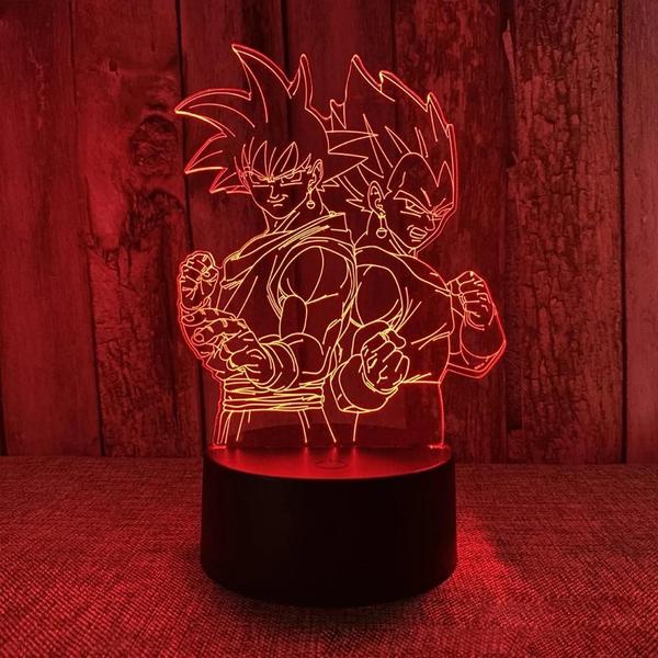 Imagem de Super Saiyan Goku Vegeta Dragon Ball Z 3D LED Night Light 7 Cores Lâmpada De Mesa De Carregamento