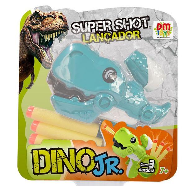 Super Shot Lançador De Dardos Dino Jr dmt6098 - DM Toys Imagem de Super Shot Lançador De Dardos Dino Jr dmt6098
