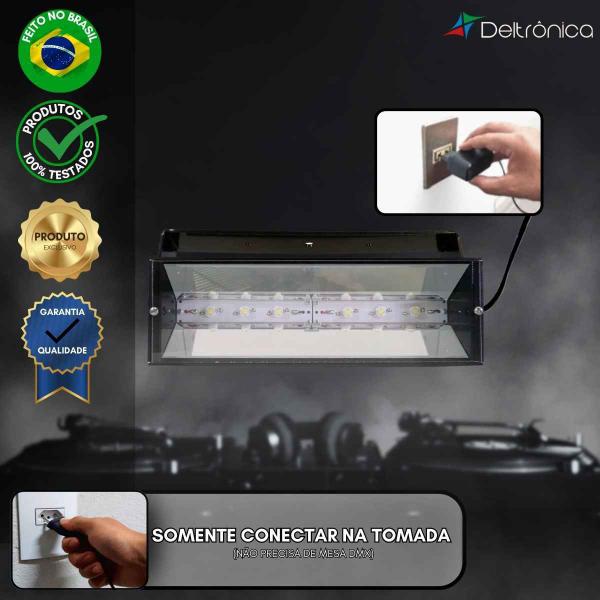 Imagem de Super Strobo de Led Deltrônica E300 Branco, Equivalente 300W