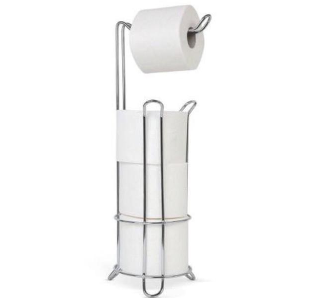 Imagem de Super Suporte Papel Higiênico - 4 Rolos - Aço Inox - Dolce Home