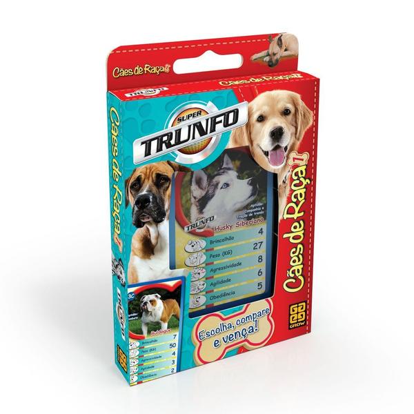 Imagem de Super Trunfo Cães de Raça - Jogo de Cartas - Grow