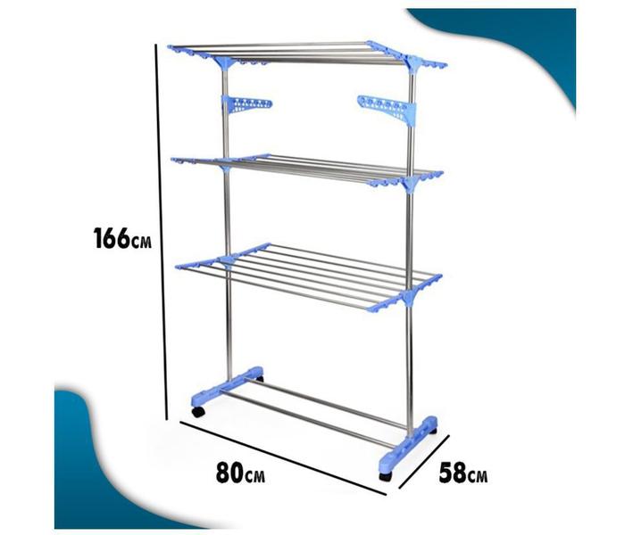 Super Varal Roupas Retratil Articulado Dobravel Vertical - Toaninni Imagem de Super Varal Roupas Retratil Articulado Dobravel Vertical