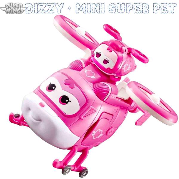 Imagem de Super Wings Bonecos Transformáveis Dizzy e Mini Super Pet - Multikids BR1885