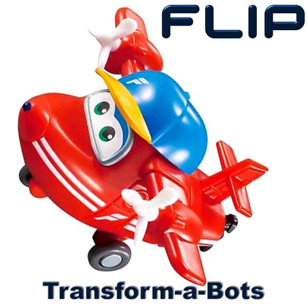 Imagem de Super Wings Mini Boneco Avião Flip - Transform a Bots - Fun