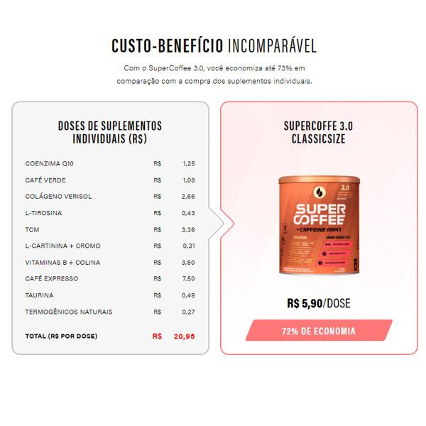 Imagem de Supercoffee 3.0 To Go Caffeine Army Sabor Original Café 220g