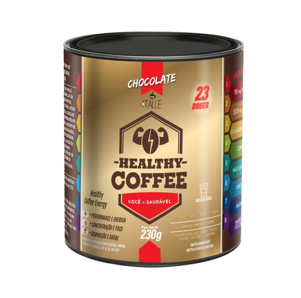 Supercoffee Healthy Coffee Café Italle Chocolate 203g 1 pote Imagem de Supercoffee Healthy Coffee Café Italle Chocolate 203g 1 pote