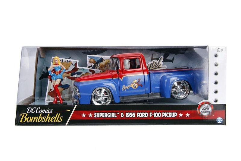 Imagem de Supergirl e 1956 F-100 Pickup - DC Comics Bombshells - Hollywood Rides - 1/24 - Jada