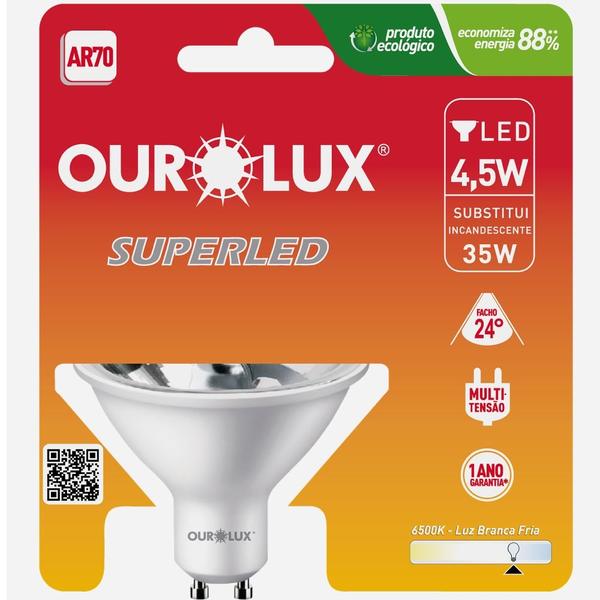 Imagem de Superled AR70 4,5 Watts GU10 6500K 24 Graus Bivolt - 20121 - OUROLUX