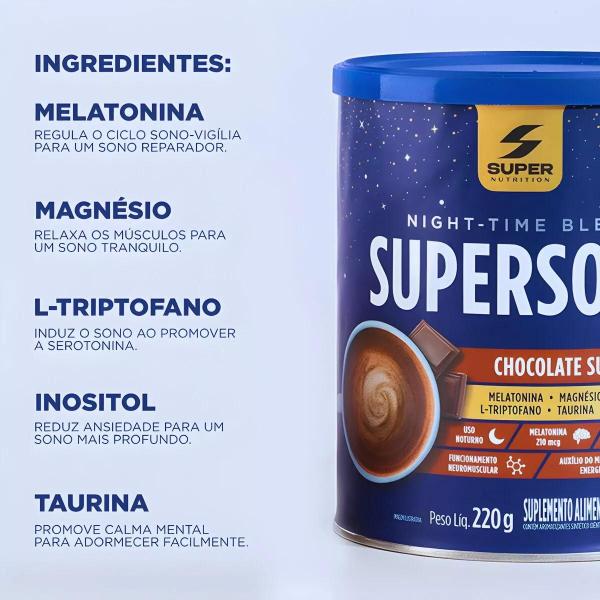 Imagem de Supersono Desinchá Sabor Chocolate Suíço 220g - Desinchá