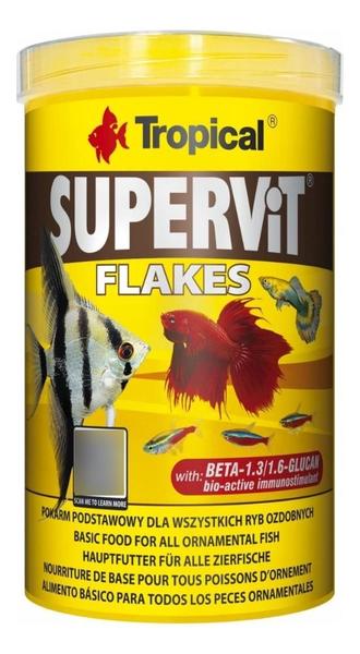 Imagem de Supervit Flakes Ração Para Peixes Onívoros Em Flocos 200g - Tropical