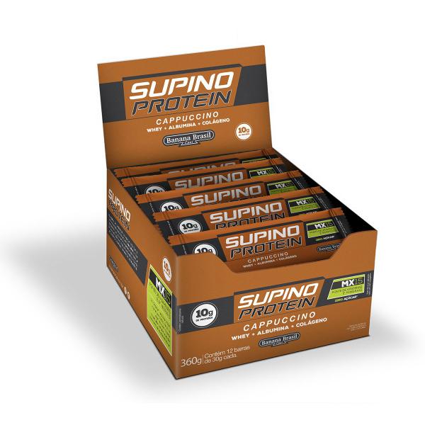 Imagem de Supino Protein sabor Capuccino display com 12 barras de 30g