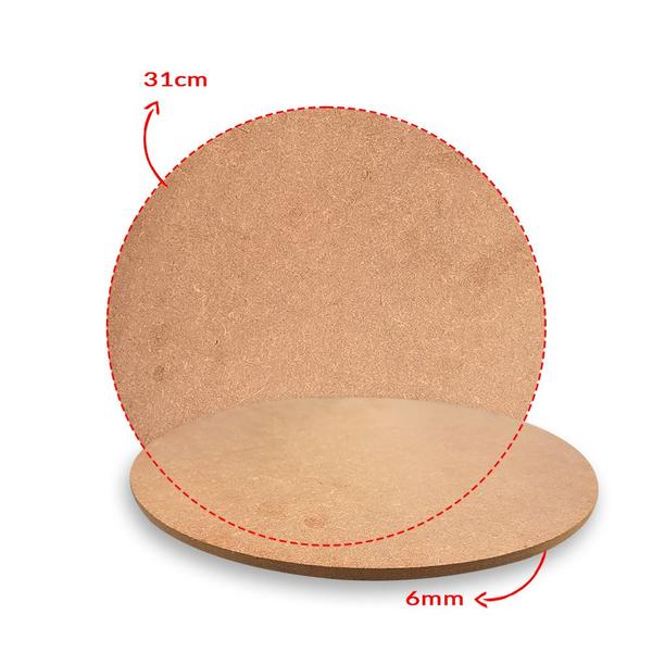 Imagem de Suplá Souplat Liso 31cm Kit 10 Unidades Mdf 6mm Madeira