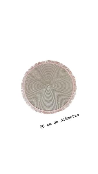 Imagem de Suplat Jogo Americano Trançado Redondo Rosa 36 cm