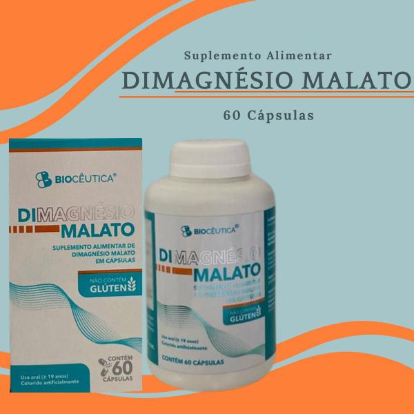 Imagem de Suplemento Alimentar Biocêutica DiMagnésio Malato Pote 60 Cápsulas Kit Promocional 5 Unidades