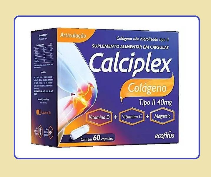 Imagem de Suplemento Alimentar Colageno Calciplex C/60Caps - Ecofitus