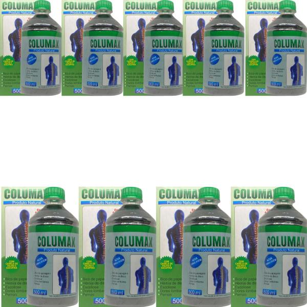 Imagem de Suplemento Alimentar Columax Natural Frasco 500ml Kit 9 Unidades